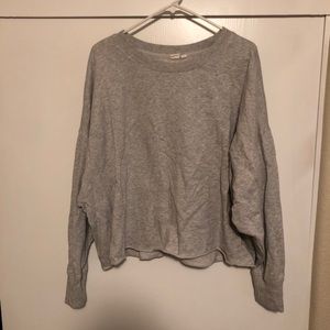 Light Gray Oversized Rolled Sweatshirt